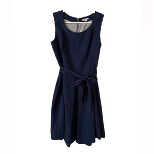 Elegant Navy Blue Sleeveless Dress